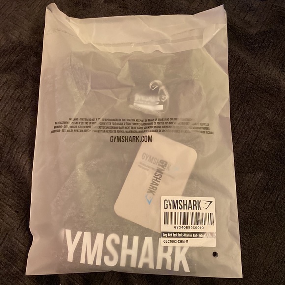 Gymshark Crop Mesh Back Tank - Charcoal Marl - Medium - Picture 8 of 9